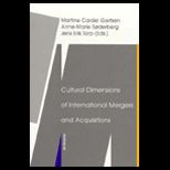 Cultural Dimensions of International Mergers / Acquisitions