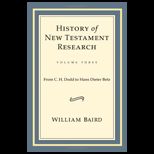 History of New Testament Research From C. H. Dodd to Hans Dieter Betz
