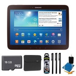 Samsung Galaxy Tab 3 (10.1 Inch, Gold Brown) + 16GB Micro SDHC and More