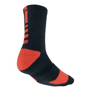 Nike Basketball Elite Crew Socks, Orange/Black, Mens