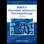 MMPI A  Assessing Adolescent Psychopathology