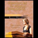 Principles of Public Speaking Stud Resrce. Man