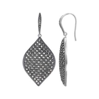 Marcasite Diamond Shaped Earrings, Womens