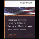 South Western Federal Taxation  Intern. Rev. Code of 1986 12 Edition  Text