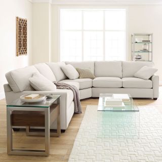 Possibilities Sharkfin Arm 3 pc. Loveseat Sectional, Buckwheat