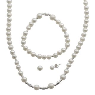 Cultured Freshwater Pearl 3 pc. Jewelry Set, Womens
