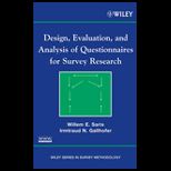 Design, Evaluation, and Analysis of Questionnaires for Survey Research