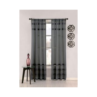 UMBRA Mesh Rod Pocket Curtain Panel, Charcoal
