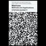 Matrices  Methods and Applications