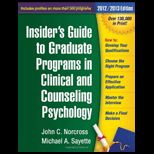 Insiders Guide to Graduate Programs in Clinical and Counseling Psychology 2012 2013