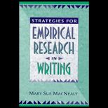 Strategies for Empirical Research in Writing