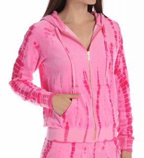 Juicy Couture JG009479 Tie Dye Velour Relaxed Jacket