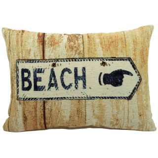Beach Sign Decorative Pillow