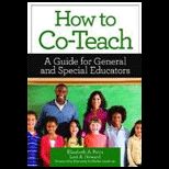How to Co Teach A Guide for General and Special Educators With Dvd