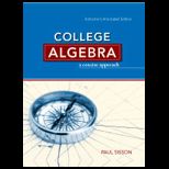 College Algebra A Concise Approach   With CD