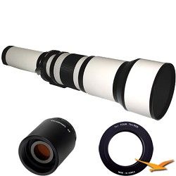 Rokinon 650 1300mm F8.0 F16.0 Zoom Lens for Olympus Micro 4/3 with 2x Multiplier