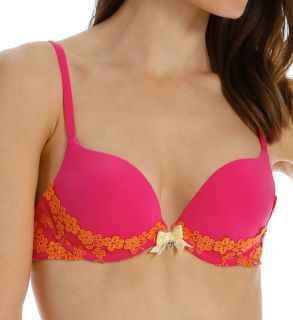 Pretty Polly Lingerie PP111 Take the Plunge Embroidered Plunge Push Up Bra