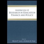 Handbook of Research in  Education Finance and Policy