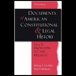 Documents of American Constitutional and Legal History, Volume II