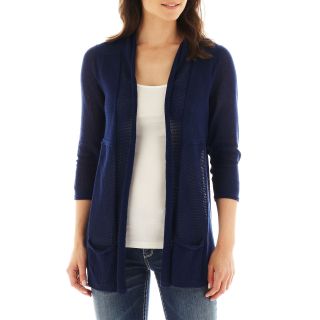 A.N.A Long Sleeve Open Front Cardigan, American Navy, Womens