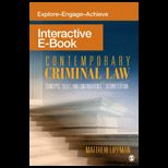 Contemporary Criminal Law Interactive E Book Concepts, Cases, and Controversies