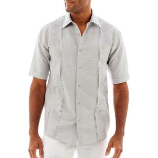 The Havanera Co. Short Sleeve Button Front Shirt, High Rise, Mens