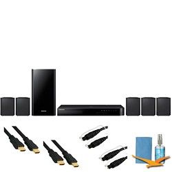 Samsung 5.1ch Home Theater System with Smart 3D Blu ray Player & Hook Up Bundle