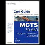 MCTS 70 680 Cert Guide Microsoft Windows 7, Configuring   With CD