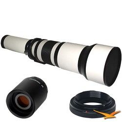 Rokinon 650 1300mm F8 F16 Zoom Lens for Olympus/Panasonic and 2x Multiplier (Whi