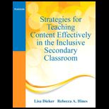 Strategies for Teaching Content Effectively in the Inclusive Secondary Classroom