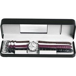 Wenger Ladies Terragraph Interchangeable Watch   Silver Dial/With Four Leather S