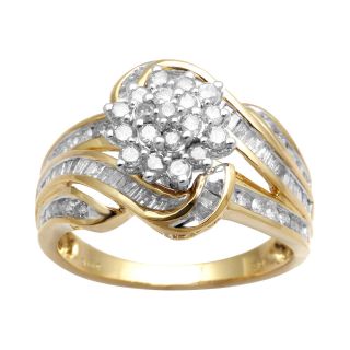 1 CT. T.W. Diamond Cluster Ring, Womens