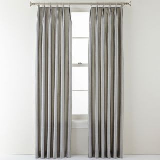 ROYAL VELVET Elegance Pinch Pleat Curtain Panel, Silver