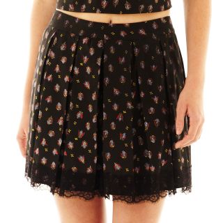 OLSENBOYE Pleated Lace Trim Skirt