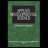 Applied Developmental Science  An Advanced Textbook