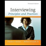 Interviewing  Principles and Practices
