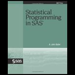 Statistical Programming in SAS