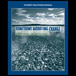 Functions Modeling Change Student Solution Manual