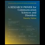 Research Primer for Communication Sciences and Disorders