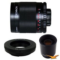Rokinon 500M / 1000mm f/8.0 Mirror Lens for Canon EOS with 2x Multiplier