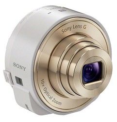 Sony DSC QX10/W Smartphone attachable lens style camera (White)