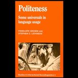 Politeness  Some Universals in Language Usage
