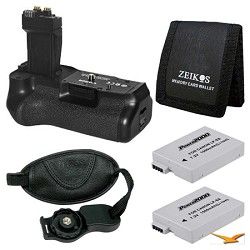 Canon Essential BG E8 Battery Grip Bundle for EOS Rebel T4I, T3I, and T2I
