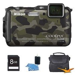 Nikon COOLPIX AW120 16MP Waterproof Shockproof Freezeproof Camo Digital Camera K