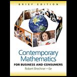 Contemporary Mathematics for Business and Consumers  Brief Text