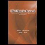 Effect Sizes for Research Univariate and Multivariate Applications