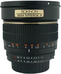 Rokinon 85mm f/1.4 Aspherical Lens for Sony DSLR Cameras