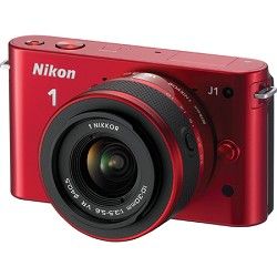 Nikon 1 J1 SLR Red Digital Camera w/ 10 30mm VR Lens (Refurbished)