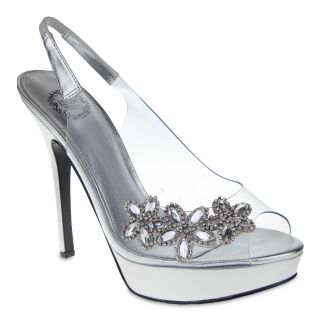 I. Miller Mallory Slingback Pumps, Silver, Womens