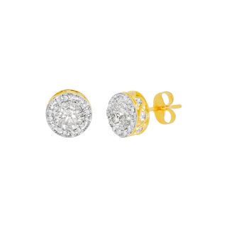 2 CT. T.W. Diamond Stud Earrings, Yg (Yellow Gold), Womens